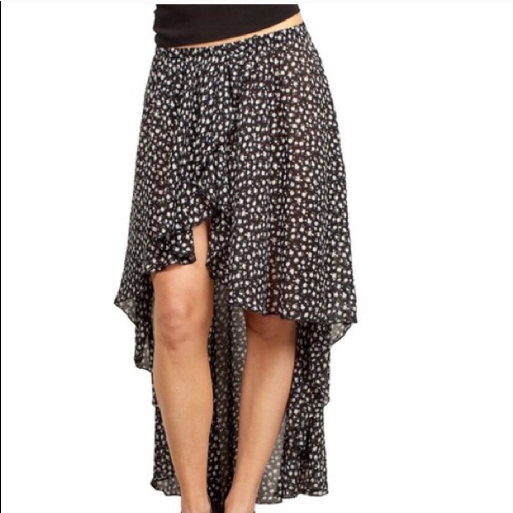 Brandy Melville High Low Floral Skirt
